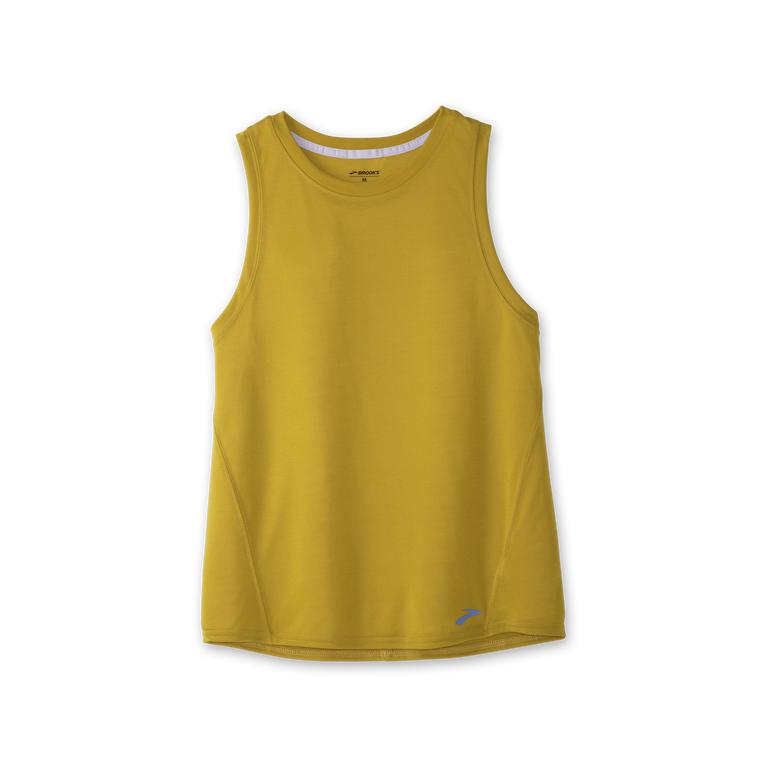 Brooks DISTANCE Running Tank Top Womens Sale - Golden Hour (QCY814603)